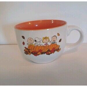Peanuts Snoopy And The Gang " Suddenly  It's Fall" Ceramic Soup Mug NO BOX